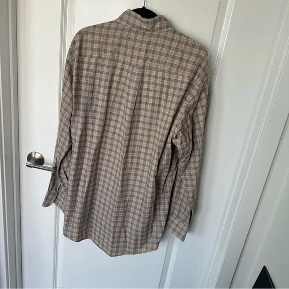 Burberry Men's Plaid Shirt - Brown and Gray - Picture 8 of 8